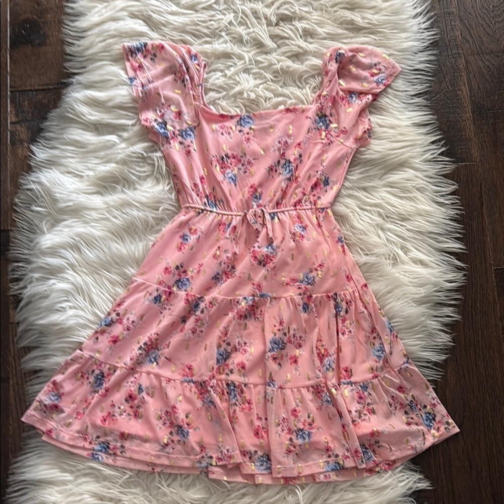 Floral Pink Kids Dress